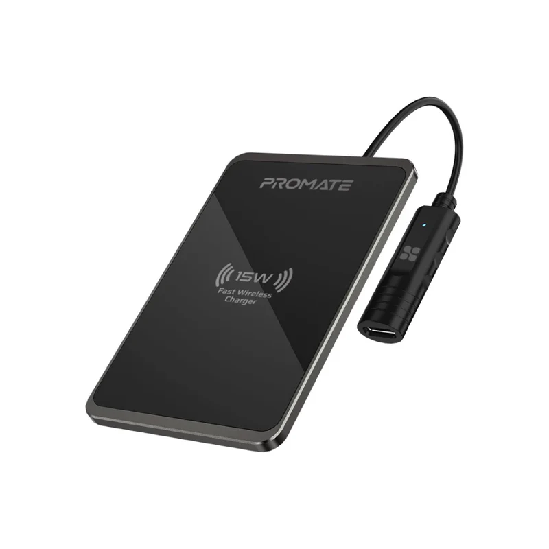 Promate AuraCard-15W,Ultra Slim 15W Fast Charging pad