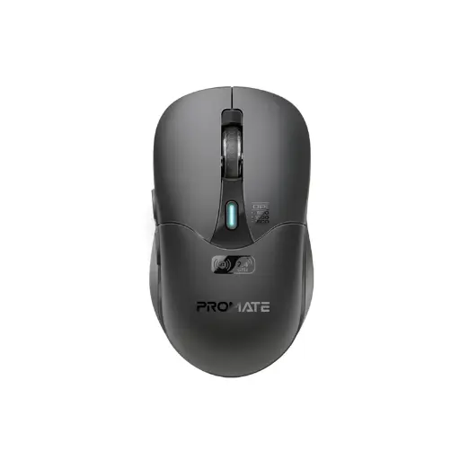 Promate Dual Mode Rechargeable Wireless Mouse with BT RF Connectivity Samo Black Mouse &