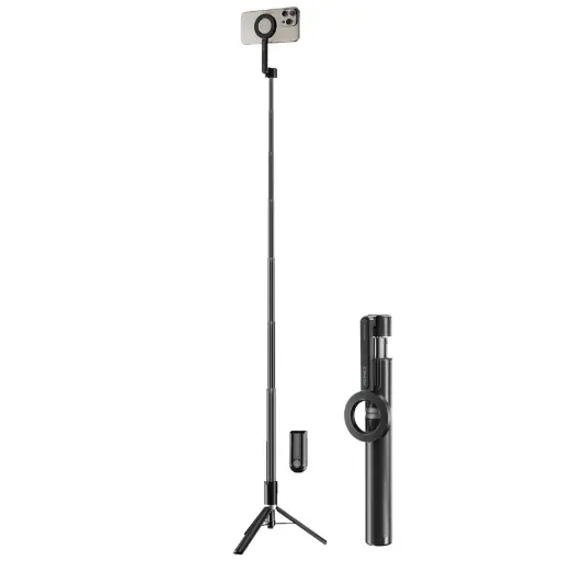 Promate MagStick-Pro MagSafe Compatible Extendable Monopod & Tripod Stand with Remote Control