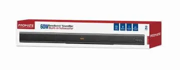 Promate StreamBar-60.UK 60W BassBoost SoundBar with Subwoofer